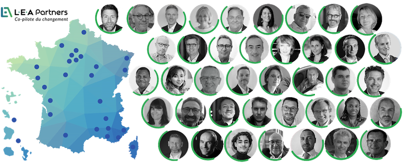 L'équipe de l'écosystème L.E.A Partners et sa répartition sur tout le Territoire