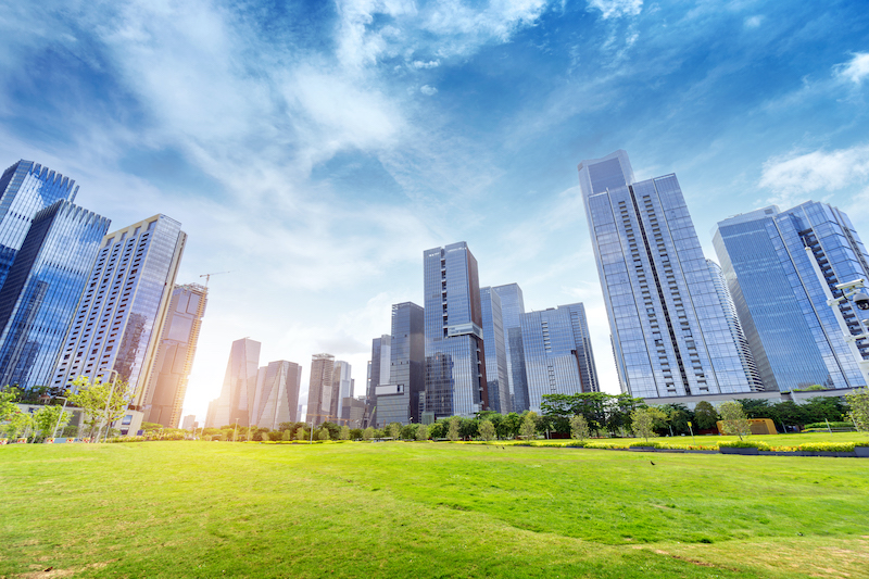 Shenzhen et l'un de ses parcs